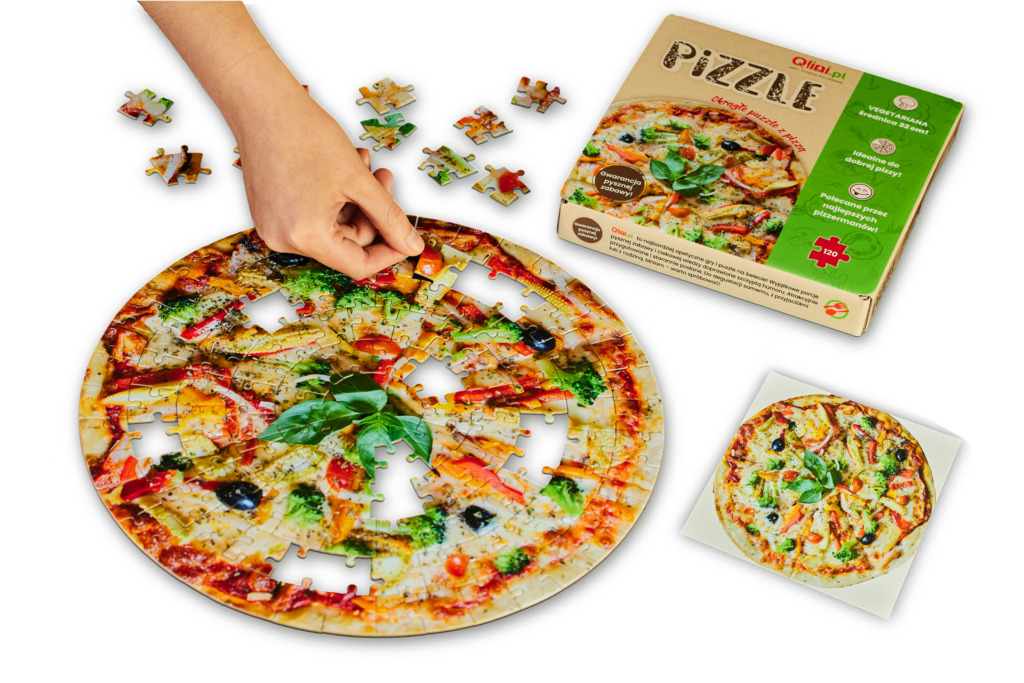 Qlini - PIZZLE – okrągłe puzzle z pizzą